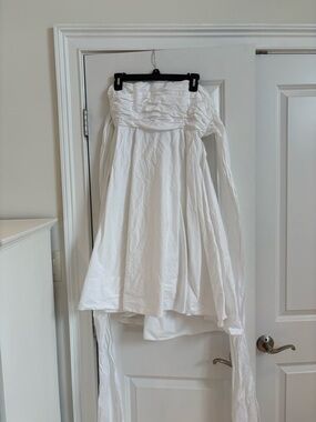 Silvia Tcherassi white strapless midi dress